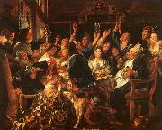Jacob Jordaens Bean Feast USA oil painting reproduction